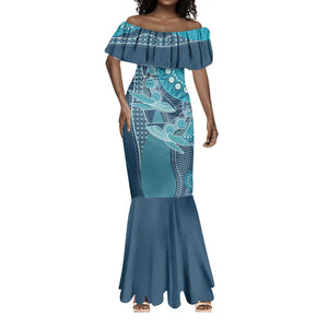 South Africa Whale Festival Personalized Mermaid Dress African Shwe Shwe Pattern - African Pride