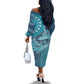 South Africa Whale Festival Personalized Off The Shoulder Long Sleeve Dress African Shwe Shwe Pattern - African Pride