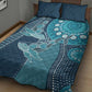 South Africa Whale Festival Quilt Bed Set African Shwe Shwe Pattern - African Pride