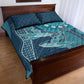 South Africa Whale Festival Quilt Bed Set African Shwe Shwe Pattern - African Pride