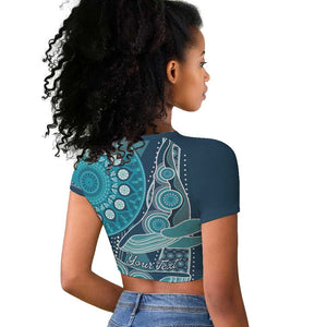 South Africa Whale Festival Personalized Raglan Cropped T shirt African Shwe Shwe Pattern - African Pride
