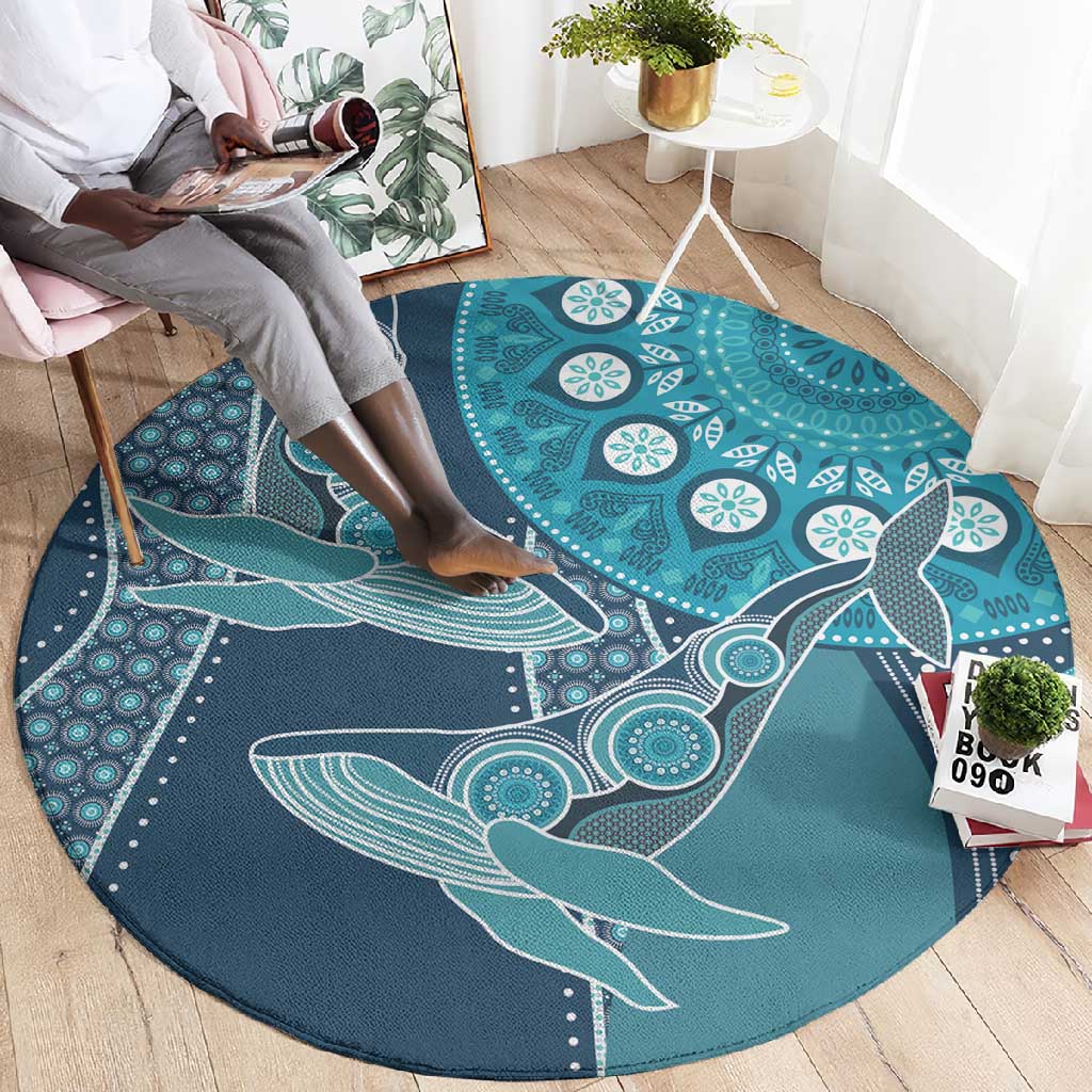 South Africa Whale Festival Round Carpet African Shwe Shwe Pattern - African Pride