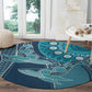 South Africa Whale Festival Round Carpet African Shwe Shwe Pattern - African Pride