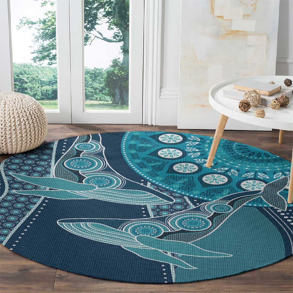 South Africa Whale Festival Round Carpet African Shwe Shwe Pattern - African Pride