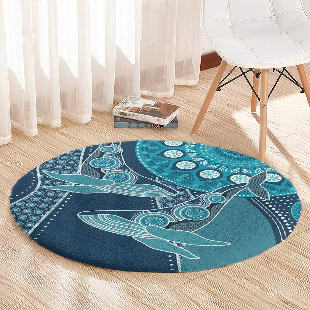 South Africa Whale Festival Round Carpet African Shwe Shwe Pattern - African Pride