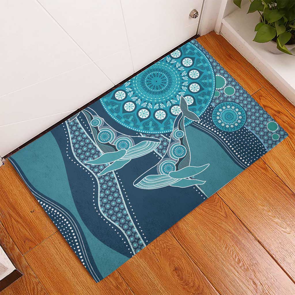 South Africa Whale Festival Rubber Doormat African Shwe Shwe Pattern - African Pride