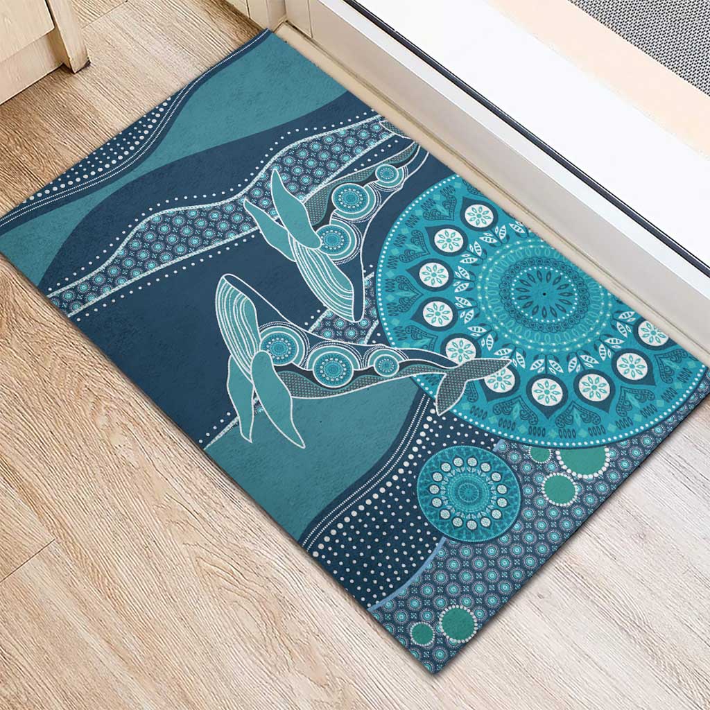 South Africa Whale Festival Rubber Doormat African Shwe Shwe Pattern - African Pride