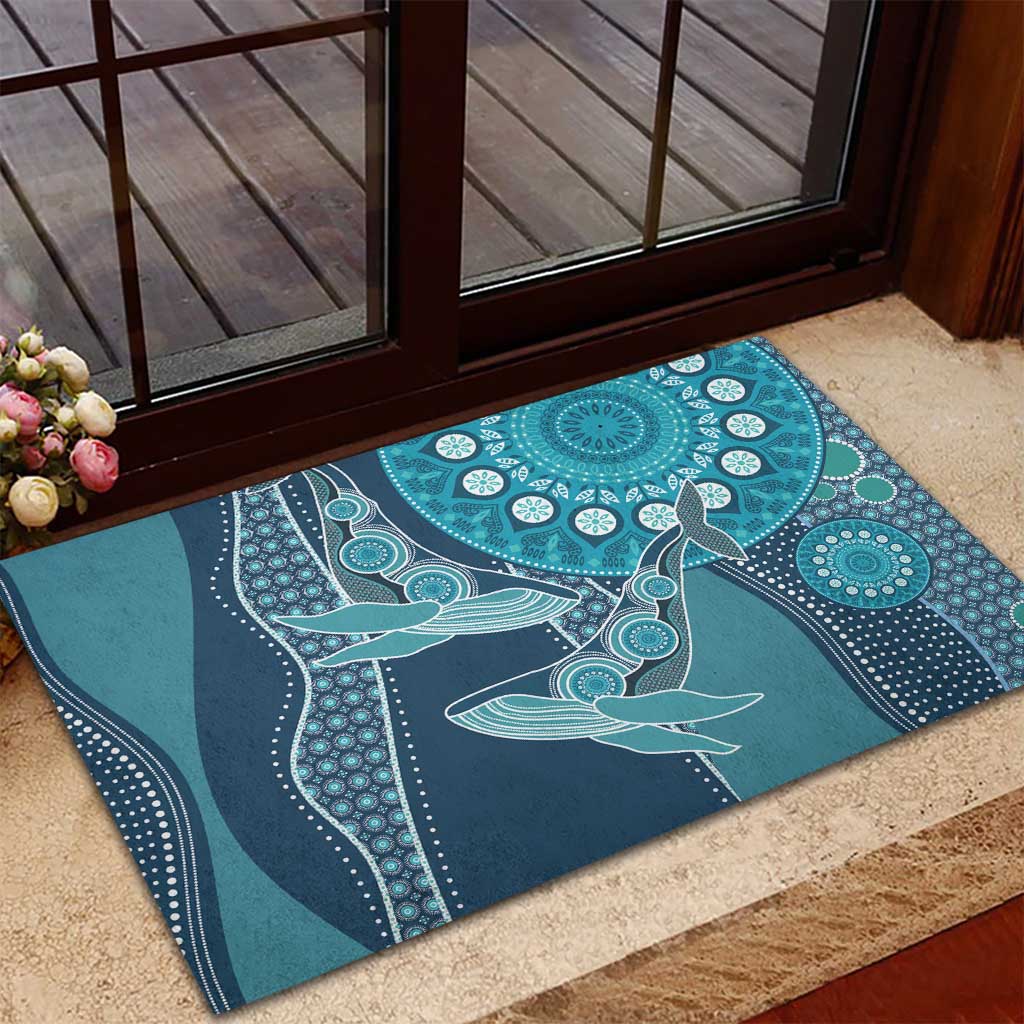 South Africa Whale Festival Rubber Doormat African Shwe Shwe Pattern - African Pride