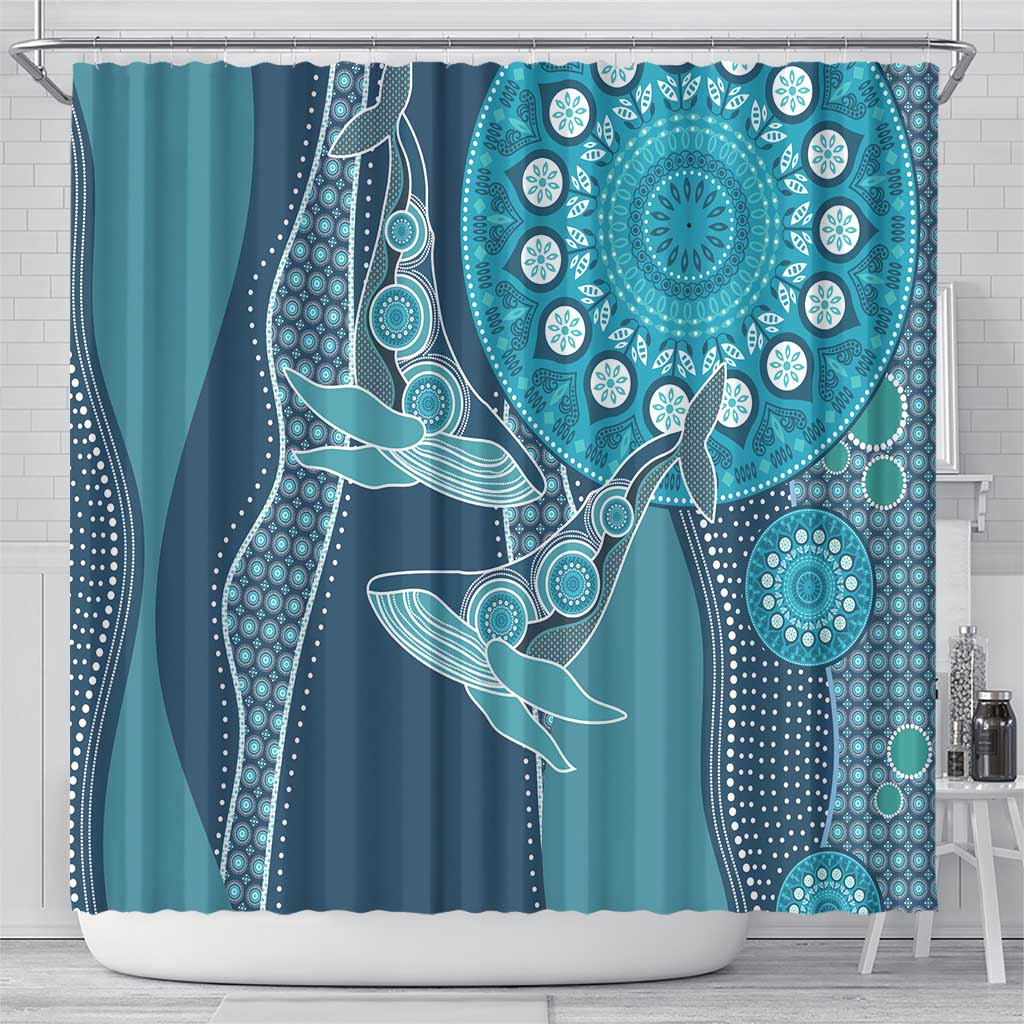 South Africa Whale Festival Shower Curtain African Shwe Shwe Pattern - African Pride