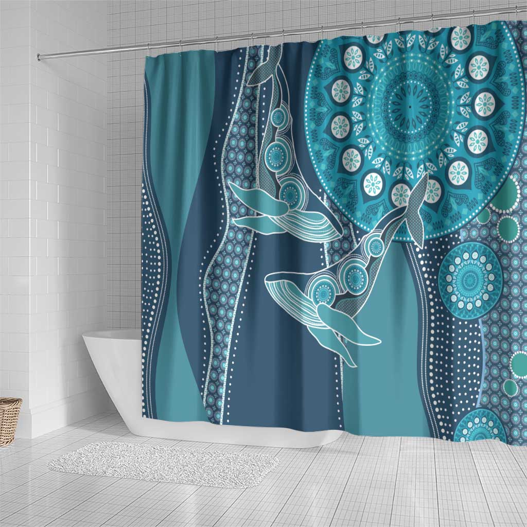 South Africa Whale Festival Shower Curtain African Shwe Shwe Pattern - African Pride