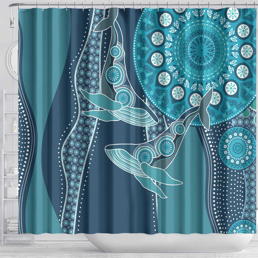 South Africa Whale Festival Shower Curtain African Shwe Shwe Pattern - African Pride