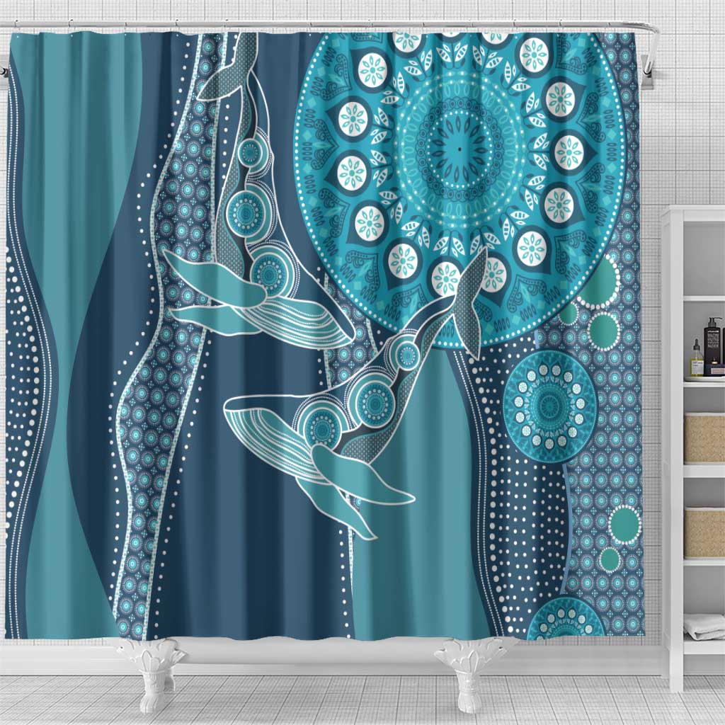 South Africa Whale Festival Shower Curtain African Shwe Shwe Pattern - African Pride