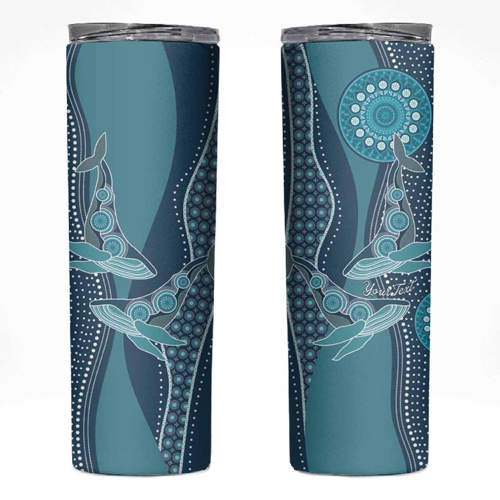 South Africa Whale Festival Personalized Skinny Tumbler African Shwe Shwe Pattern - African Pride