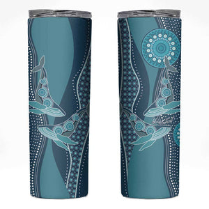 South Africa Whale Festival Personalized Skinny Tumbler African Shwe Shwe Pattern - African Pride