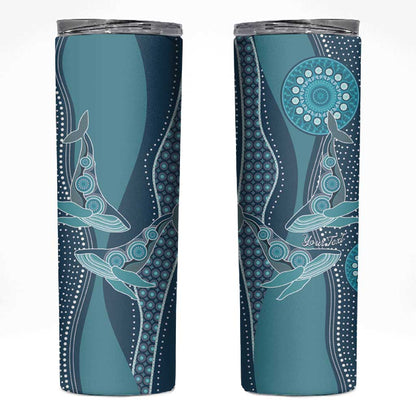 South Africa Whale Festival Personalized Skinny Tumbler African Shwe Shwe Pattern - African Pride