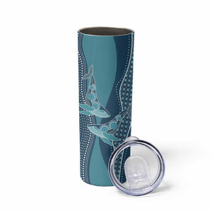 South Africa Whale Festival Personalized Skinny Tumbler African Shwe Shwe Pattern - African Pride
