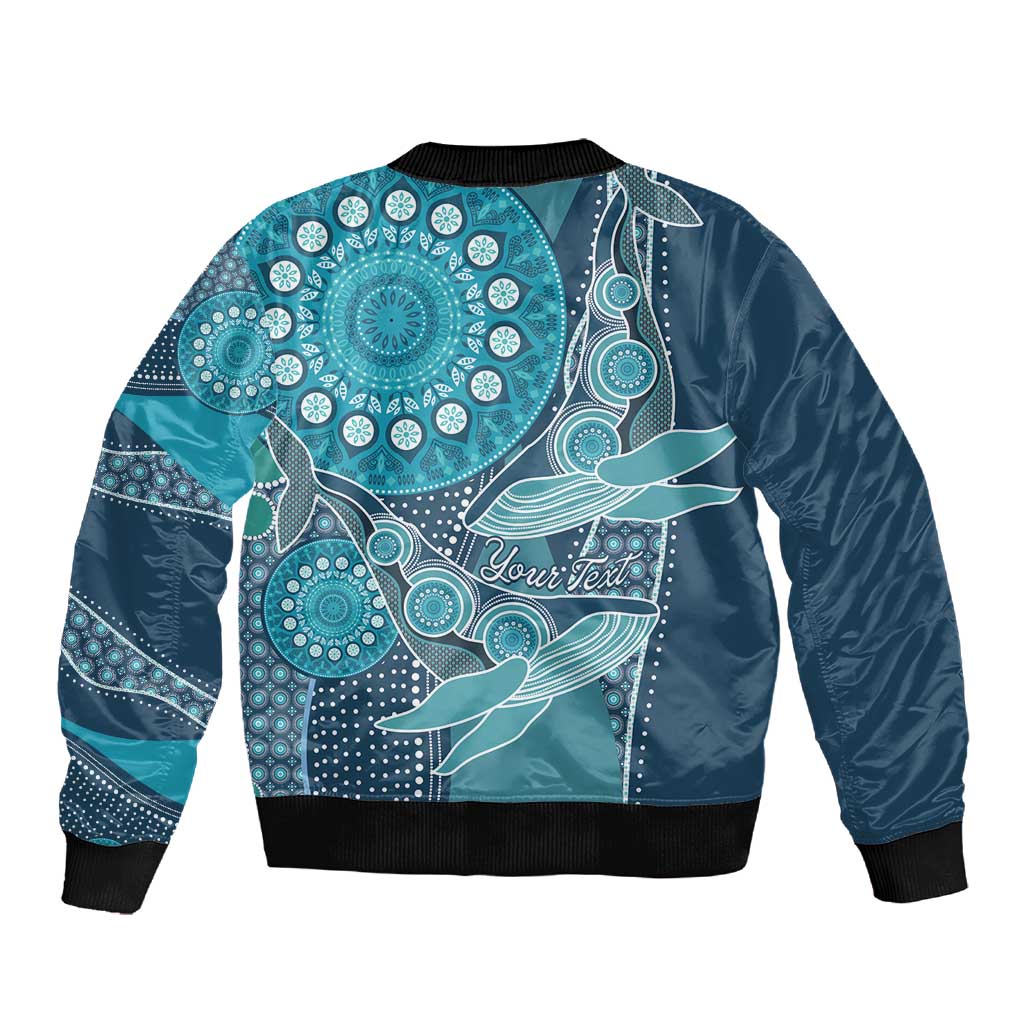 South Africa Whale Festival Personalized Sleeve Zip Bomber Jacket African Shwe Shwe Pattern - African Pride