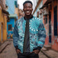 South Africa Whale Festival Personalized Sleeve Zip Bomber Jacket African Shwe Shwe Pattern - African Pride