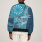 South Africa Whale Festival Personalized Sleeve Zip Bomber Jacket African Shwe Shwe Pattern - African Pride