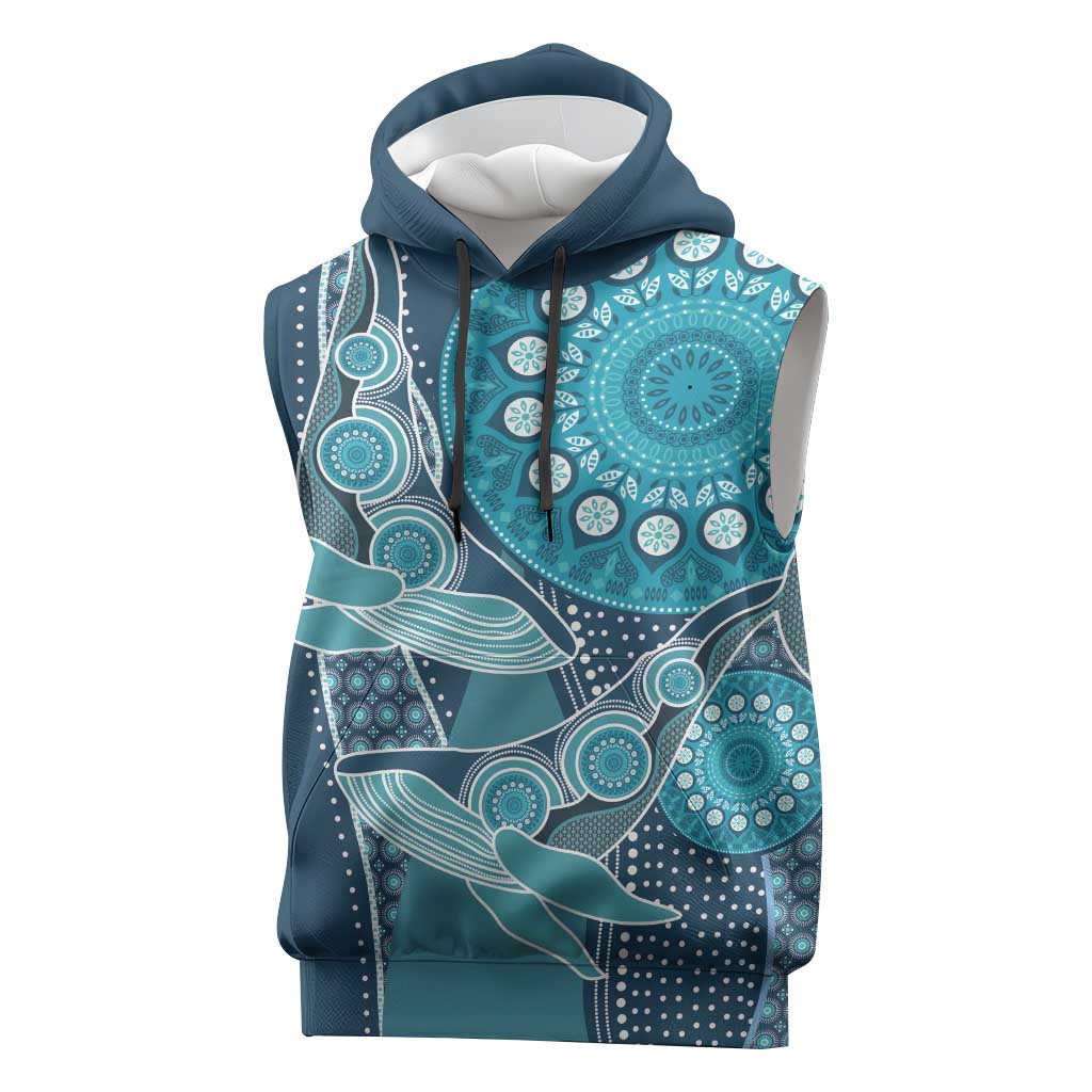 South Africa Whale Festival Personalized Sleeveless Hoodie African Shwe Shwe Pattern - African Pride