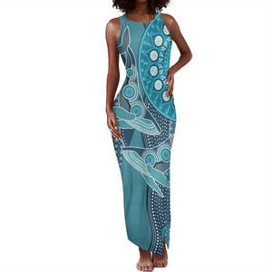 South Africa Whale Festival Personalized Tank Maxi Dress African Shwe Shwe Pattern - African Pride