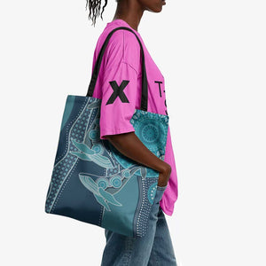 South Africa Whale Fes Tote Bag African Shwe Shwe Pattern