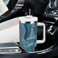 South Africa Whale Festival Personalized Tumbler With Handle African Shwe Shwe Pattern - African Pride