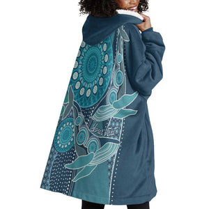 South Africa Whale Festival Personalized Wearable Blanket Hoodie African Shwe Shwe Pattern - African Pride
