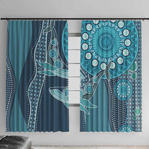 South Africa Whale Festival Window Curtain African Shwe Shwe Pattern - African Pride