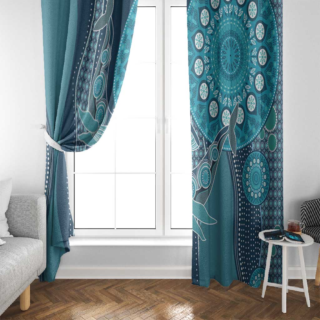 South Africa Whale Festival Window Curtain African Shwe Shwe Pattern - African Pride