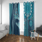 South Africa Whale Festival Window Curtain African Shwe Shwe Pattern - African Pride