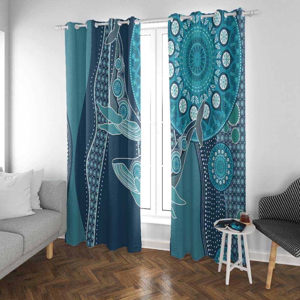 South Africa Whale Festival Window Curtain African Shwe Shwe Pattern - African Pride