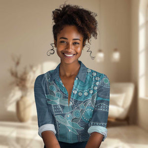South Africa Whale Festival Personalized Women Casual Shirt African Shwe Shwe Pattern - African Pride