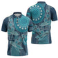 Personalized South Africa Whale Fes Zipper Polo Shirt African Shwe Shwe Pattern