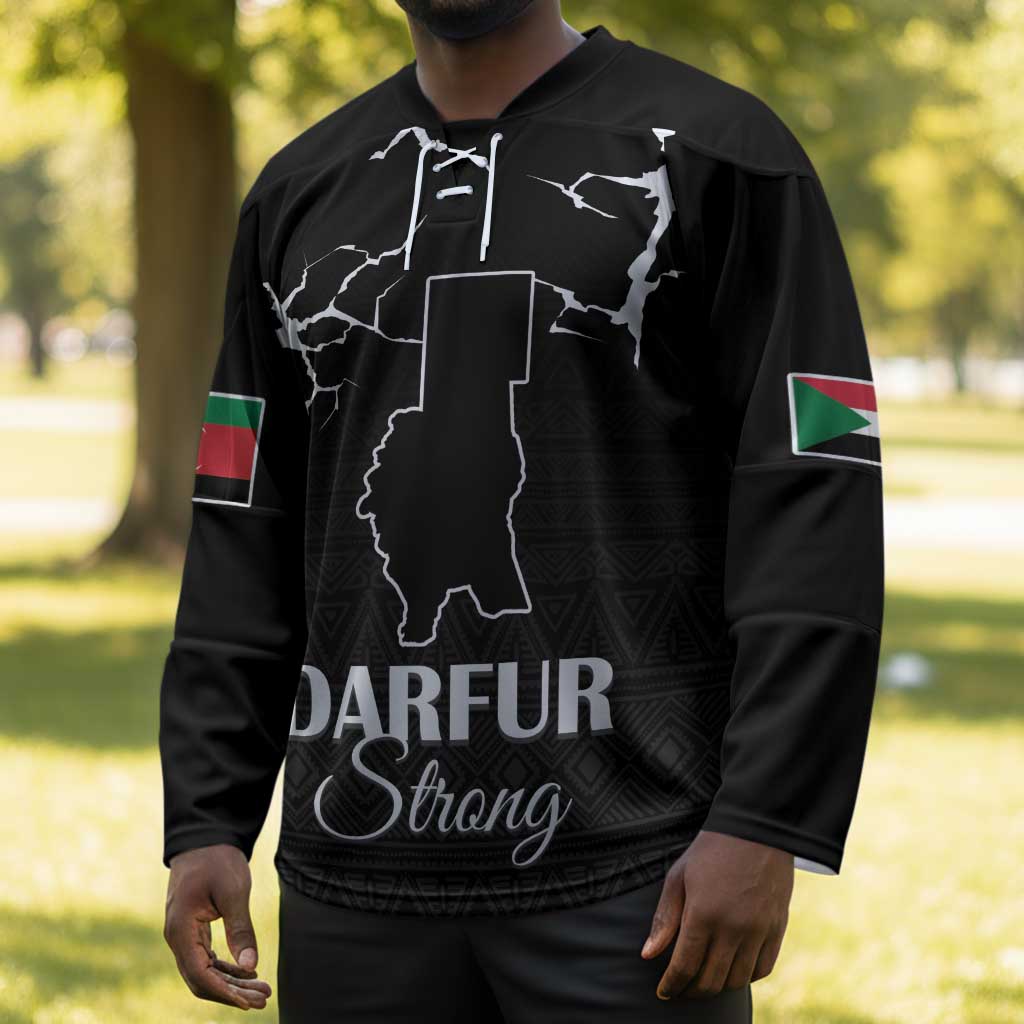 Darfur Sudan Strong Hockey Jersey Pray for Tarseen