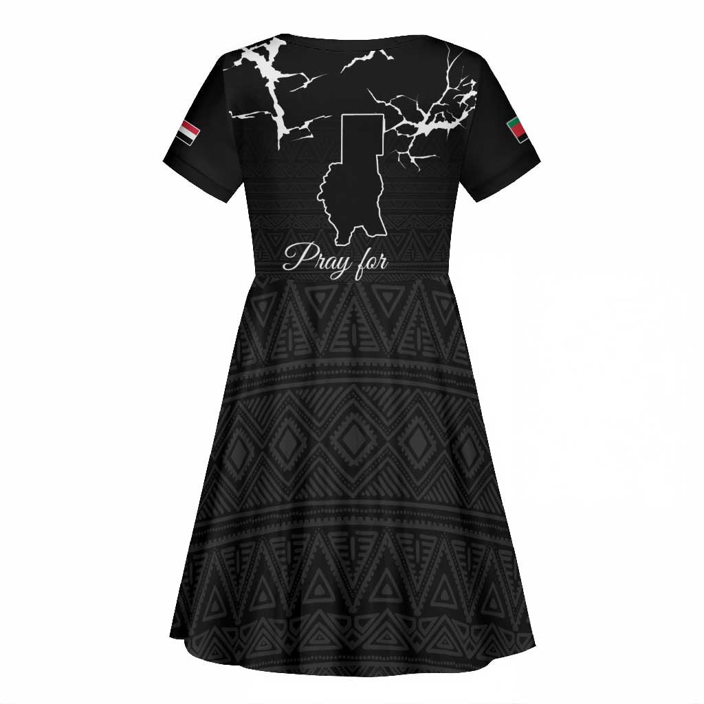 Pray for Tarseen Kid Short Sleeve Dress Sudan Darfur Be Strong - African Pride