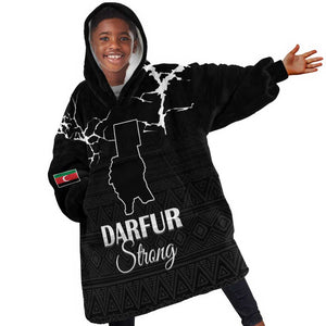 Pray for Tarseen Kid Wearable Blanket Hoodie Sudan Darfur Be Strong - African Pride