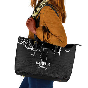 Pray for Tarseen Leather Tote Bag Sudan Darfur Be Strong - African Pride