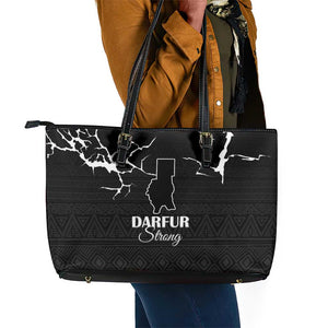 Pray for Tarseen Leather Tote Bag Sudan Darfur Be Strong - African Pride