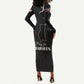 Pray for Tarseen Long Sleeve Bodycon Dress Sudan Darfur Be Strong - African Pride