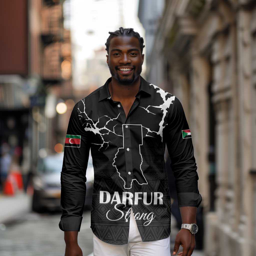 Pray for Tarseen Long Sleeve Button Shirt Sudan Darfur Be Strong - African Pride