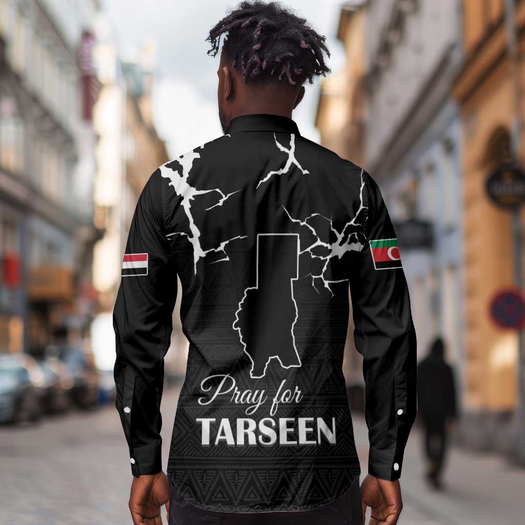 Pray for Tarseen Long Sleeve Button Shirt Sudan Darfur Be Strong - African Pride