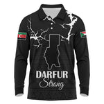 Pray for Tarseen Long Sleeve Polo Shirt Sudan Darfur Be Strong - African Pride