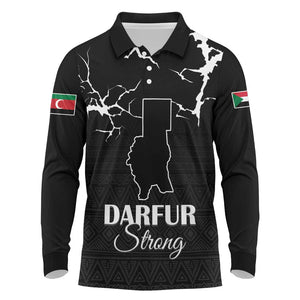 Pray for Tarseen Long Sleeve Polo Shirt Sudan Darfur Be Strong - African Pride