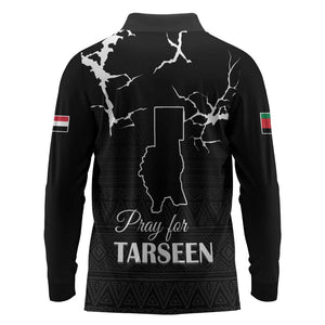 Pray for Tarseen Long Sleeve Polo Shirt Sudan Darfur Be Strong - African Pride