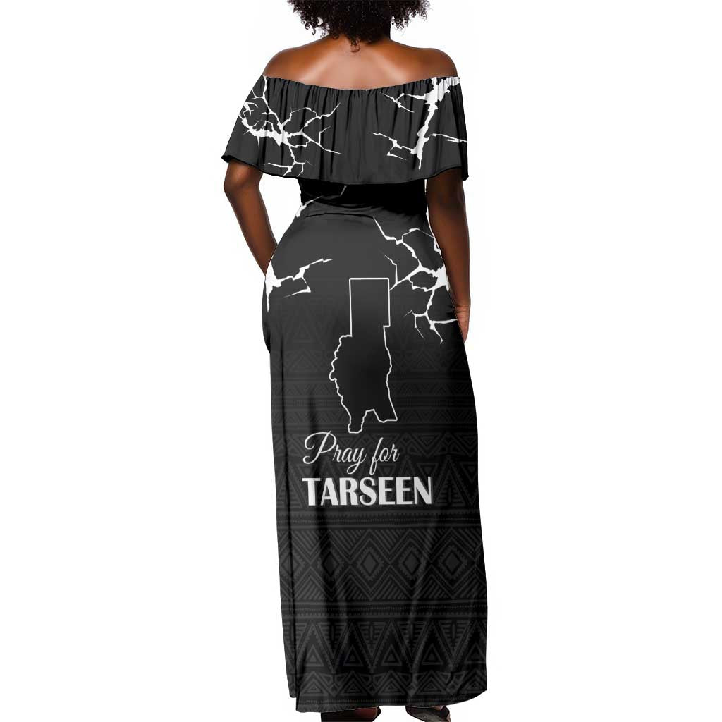 Pray for Tarseen Off Shoulder Maxi Dress Sudan Darfur Be Strong - African Pride