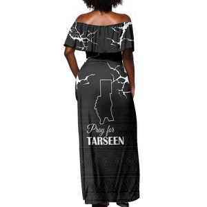 Pray for Tarseen Off Shoulder Maxi Dress Sudan Darfur Be Strong - African Pride