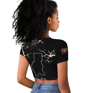 Pray for Tarseen Raglan Cropped T shirt Sudan Darfur Be Strong - African Pride