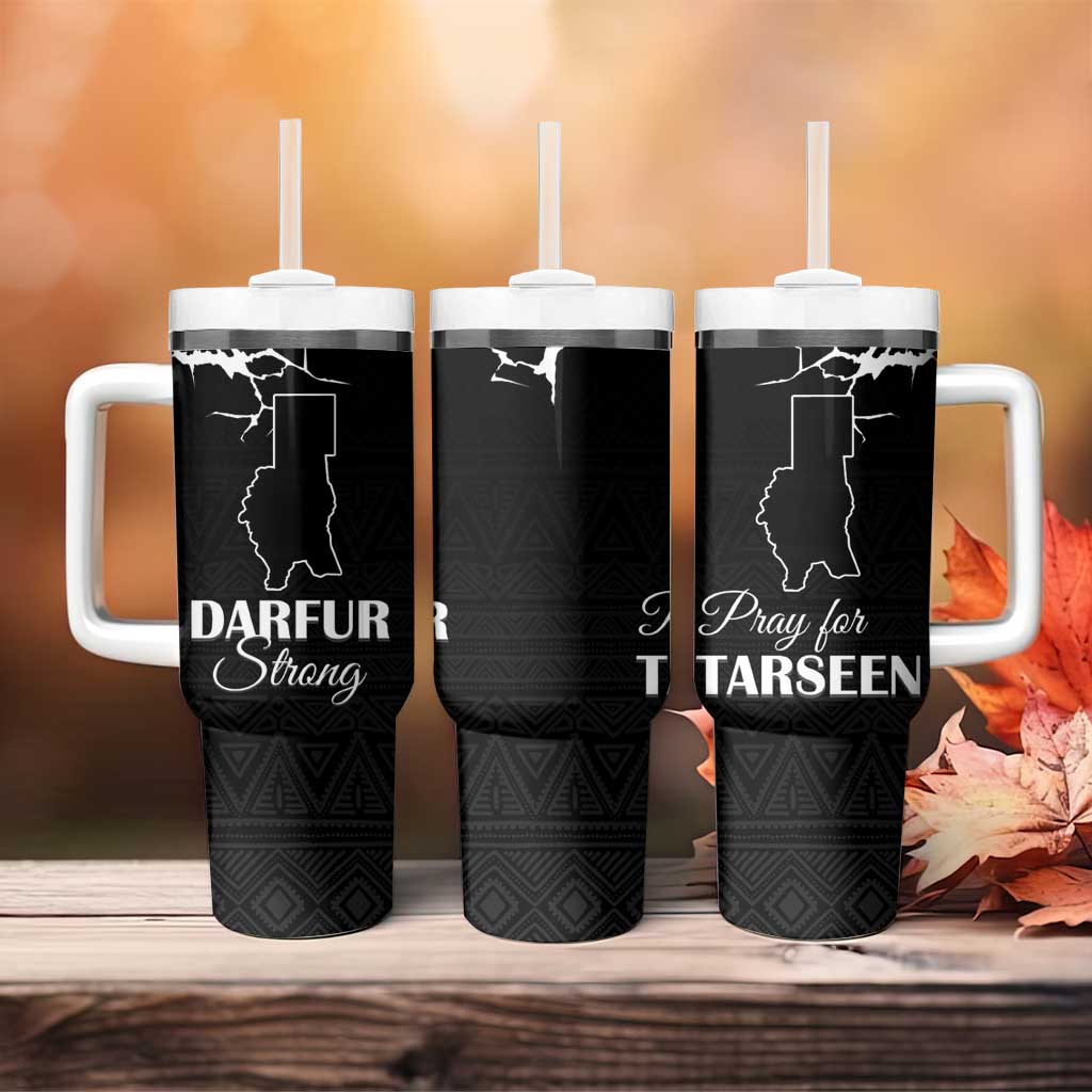 Pray for Tarseen Tumbler With Handle Sudan Darfur Be Strong - African Pride