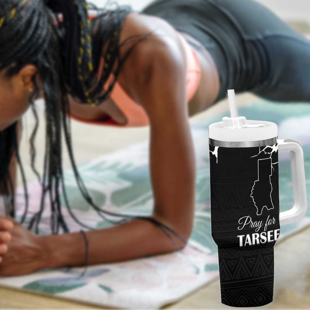 Pray for Tarseen Tumbler With Handle Sudan Darfur Be Strong - African Pride